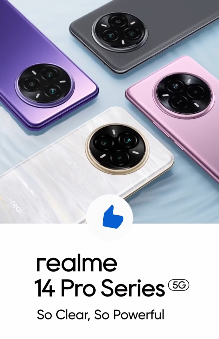 Realme14 Pro Plus is now available in India with a color-changing back panel and triple flash